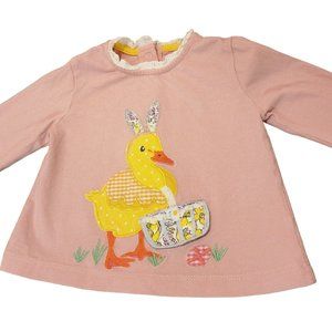 Applique life the flap, pink Baby Boden t-shirt 6-9 months